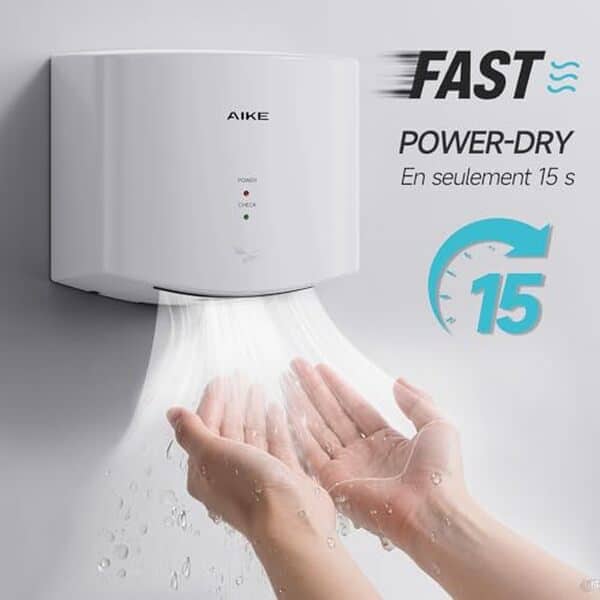 Découvrez notre test complet du sèche-mains AIKE AK2630S : un appareil alliant puissance et rapidité pour sécher vos mains en un temps record et améliorez votre expérience au quotidien.