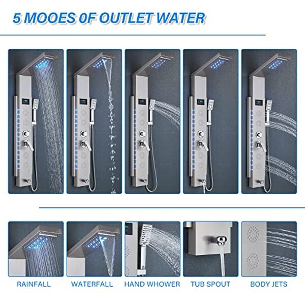 Découvrez notre analyse complète : colonne de douche hydromassante avec 4 jets pour une expérience de bain luxueuse et relaxante. Design élégant en nickel brossé, alliant esthétique et performance.