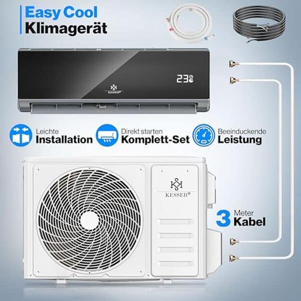 Découvrez notre test complet du climatiseur réversible Kesser® wifi 9000 BTU/h : performances, consommation énergétique, installation et avis d'utilisateurs pour bien choisir votre climatisation.