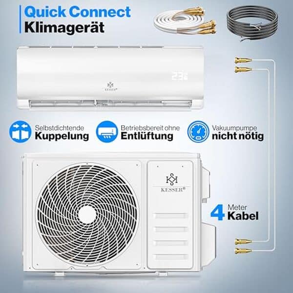 Découvrez notre test détaillé du climatiseur Kesser split quick connect 9000 BTU : performances, puissance de refroidissement et polyvalence pour votre maison.