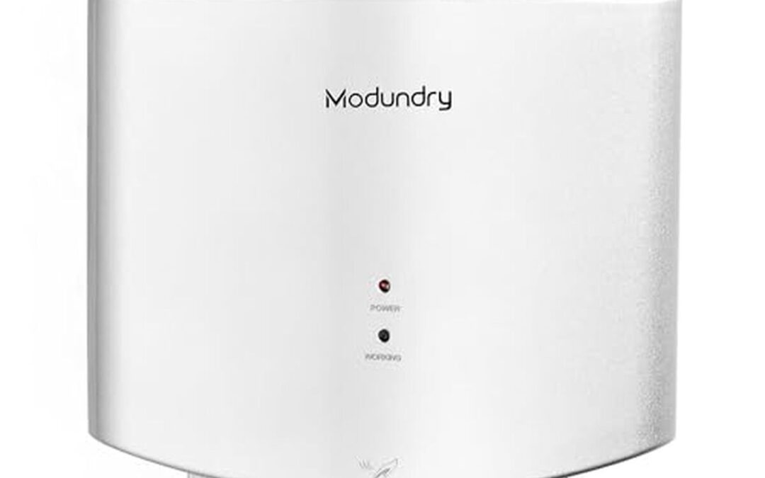 Test du sèche-mains Modundry Compact argenté : grande vitesse et efficacité