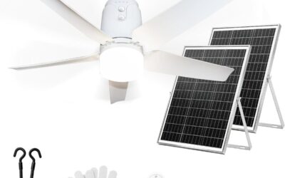 Test du ventilateur de plafond solaire 80CM avec éclairage et télécommande