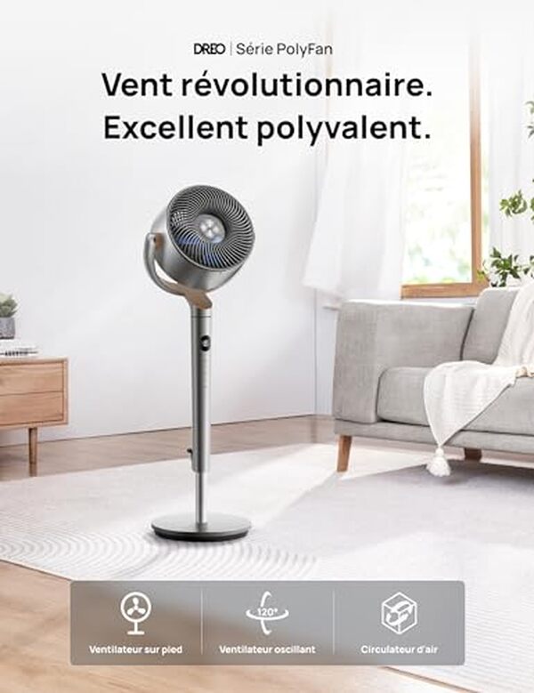 Découvrez notre test détaillé du ventilateur sur pied Dreo PolyFan 502 : performances, bruit, efficacité énergétique et avis d'expert pour bien choisir.