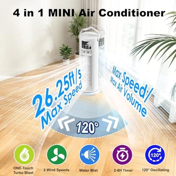 Découvrez notre test complet du climatiseur mobile 4 en 1 silencieux 28dB : performances de refroidissement, consommation énergétique et qualité sonore pour un confort optimal.