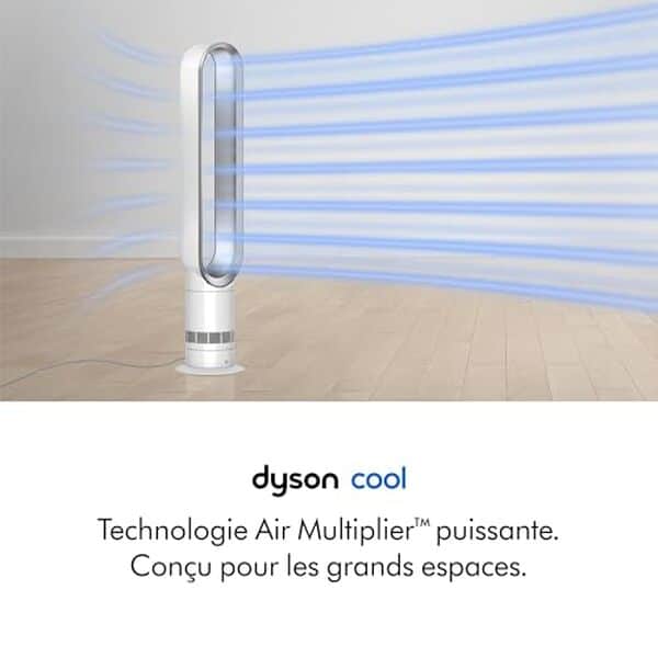 Découvrez notre test détaillé du ventilateur Dyson Cool AM07. Analyse de sa puissance, sa technologie air Multiplier et ses performances pour votre maison.