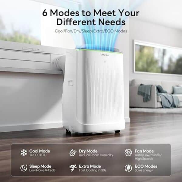 Découvrez notre test du climatiseur portable ZAFRO : performances, niveau sonore et fonctionnalités intelligentes pour un confort optimal à domicile.