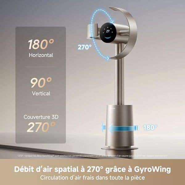 Découvrez notre avis détaillé sur le ventilateur sans pales dreame MF10 avec sa technologie de ventilation 270° innovante. Performances, design et efficacité énergétique analysés.