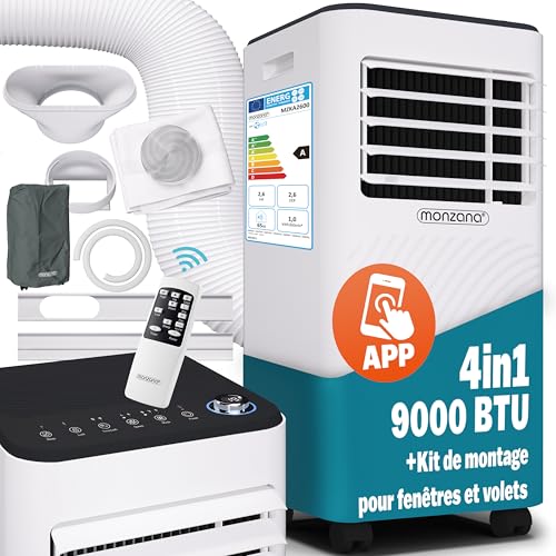 Test : climatiseur mobile Monzana MZKA2000 4-en-1 7000 BTU
