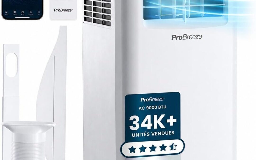 Test : climatiseur mobile Pro Breeze 9000 BTU avec WiFi et minuterie