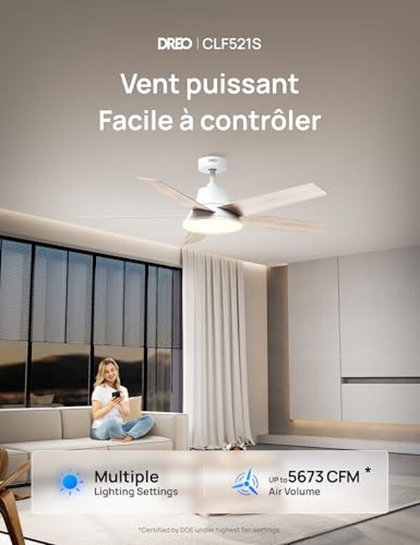 Découvrez notre test détaillé du ventilateur de plafond DREO : puissance, contrôle intelligent et performances. Avis complet pour bien choisir votre ventilateur.