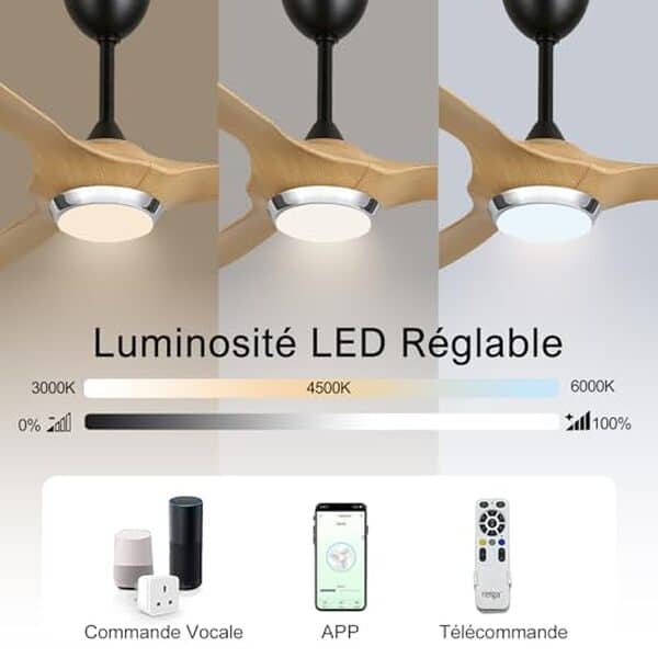 Découvrez notre test complet du ventilateur de plafond reiga 132 cm : performance silencieuse, connectivité et design. Avis détaillé et conseils d'installation.