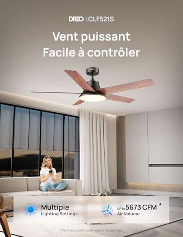 Découvrez notre test détaillé du ventilateur de plafond intelligent Dreo : puissance, contrôle à distance et efficacité énergétique pour votre maison. 