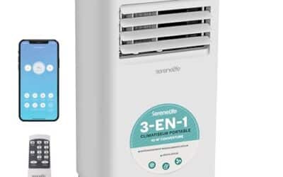 Test du climatiseur portable SereneLife 9000 BTU WiFi : efficacité et mobilité