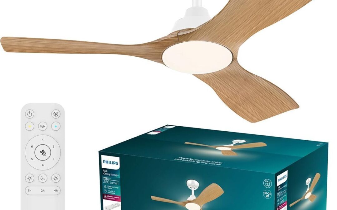 Test du ventilateur de plafond Philips Olas avec lumière led réglable et télécommande