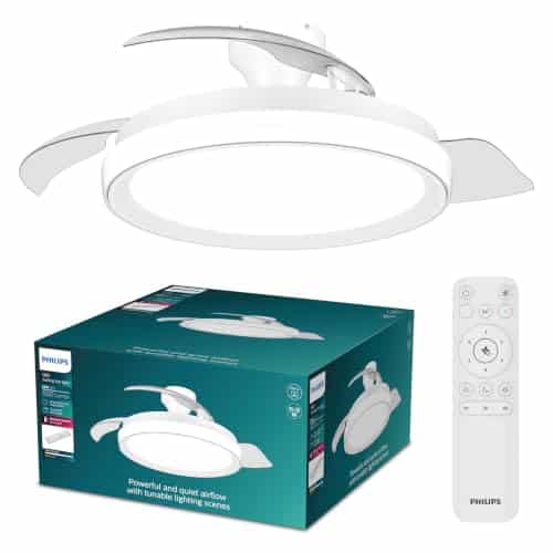 Test du ventilateur de plafond Philips Bliss : pales rétractables et LED ajustable